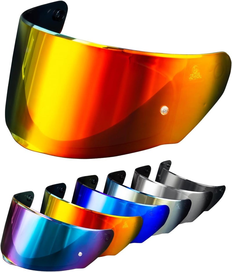 psler Assault Rapid Stream Outer Helmet Visor - Motorcycle Helmet Face Shield Accessories Replacement for Assault Rapid Stream Outer FF320 FF353 FF328 FF800,Deep Red - Image 1